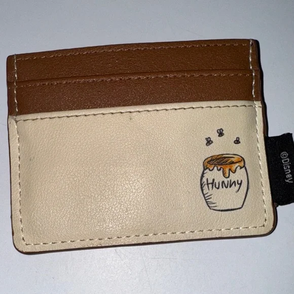 Disney Winnie the Pooh Loungefly Cream and Brown Card Wallet - Picture 3 of 5